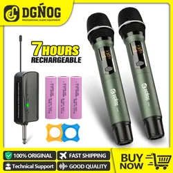 DGNOG DL602 Micrófono Inalámbrico UHF Dual para Karaoke