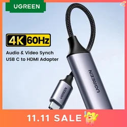 UGREEN-Cable USB tipo C a HDMI, Adaptador 4K, para iPhone 15, PC, Xiaomi, MacBook Pro Air, iPad Pro, Samsung Galaxy