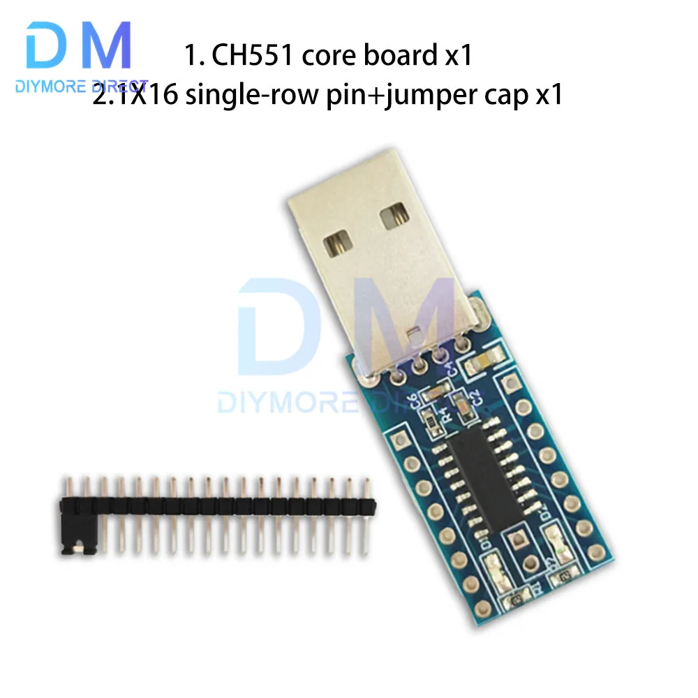 Placa de desarrollo CH551 CH552, placa central, comunicación USB, ordenador de un solo Chip 51 - imagen 5