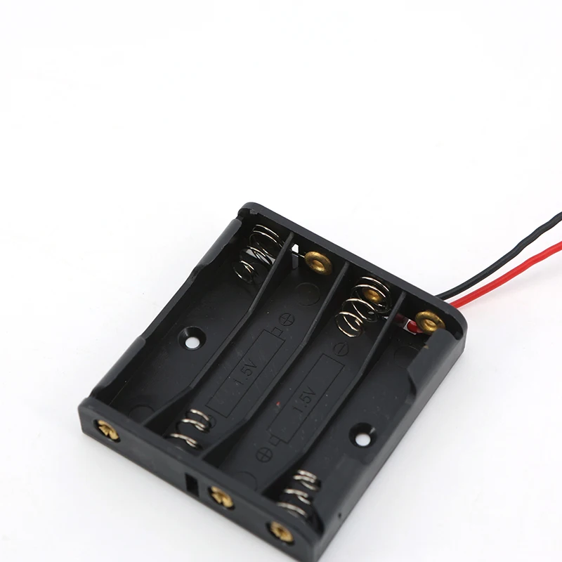 Caja de batería AAA con ranura de 2/4 1,5 V, soporte de batería AAA con cable de cables con 2 4 ranuras AAA 3A 6v - imagen 5