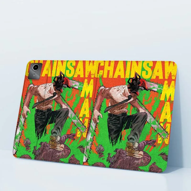 Motosierra hombre Anime Denji para Lenovo Pad Tab Legion Xiaoxin Y900 Y700 K10 M10 P11 3. a generación Pro GT Plus funda para tableta - imagen 5