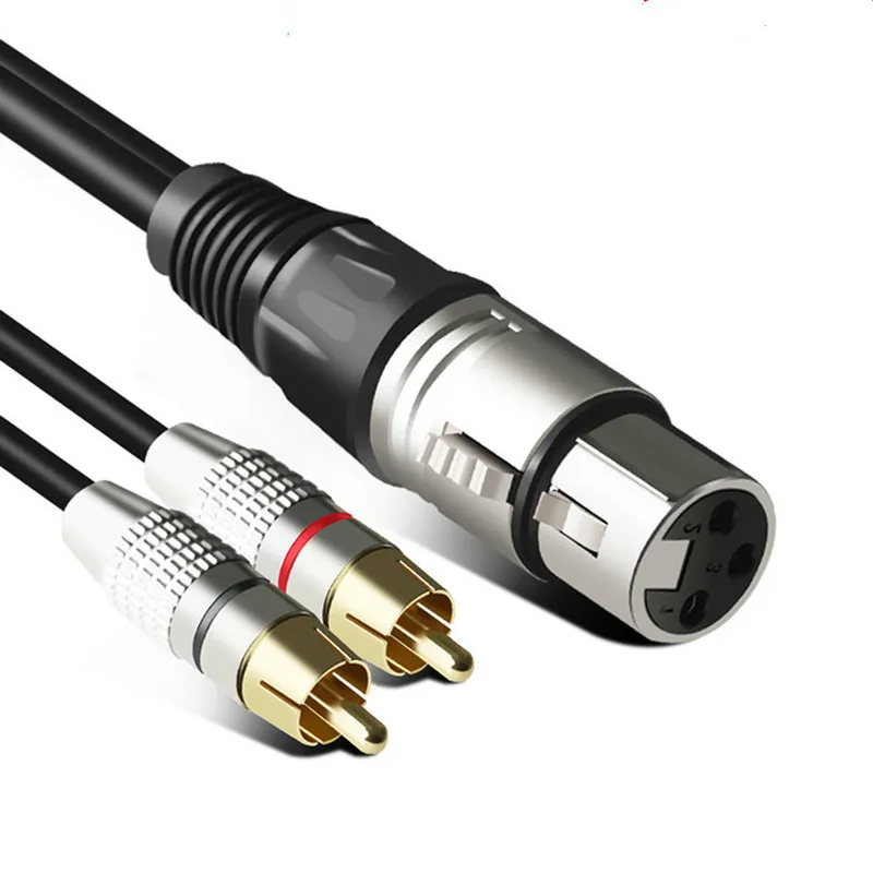 Cable RCA XLR Macho Hembra – 3 Nucleos Cobre