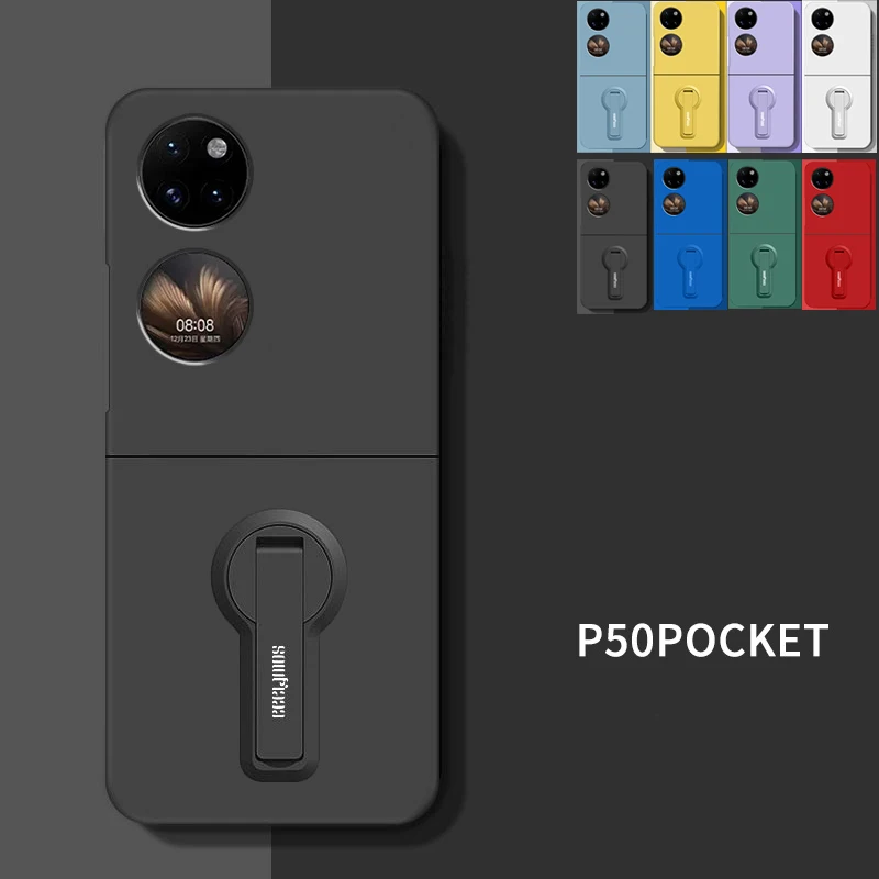Funda de teléfono a prueba de golpes para Honor P50 Pocket 2 S Huawei P50Pocket, cubierta protectora de piel dura PC, fundas anticaídas con soporte