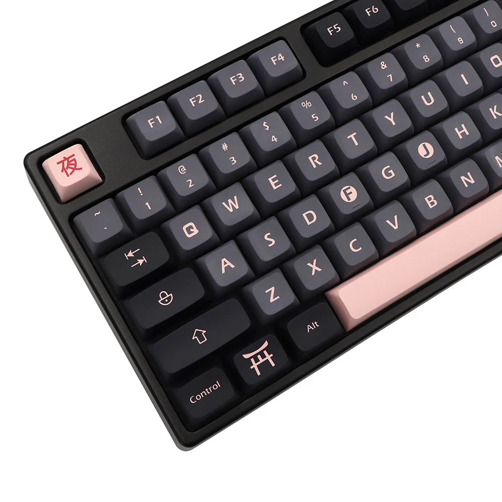 134 teclas NightSakura Keycap pbt XDA para dz60/RK61/gk64/68/84/96/104 Teclado mecánico gmk iso Key Cap 7u Split Spacebar bar - imagen 2
