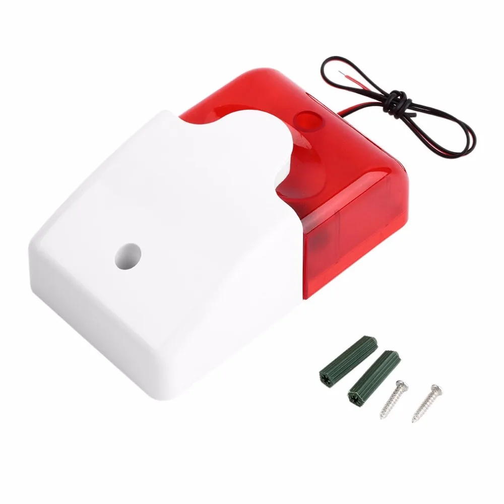 Mini sirenas estroboscópicas, luz indicadora de alarma de sonido con cable, seguridad del hogar, 12V, 108DB, sirenas de alarma para sistema de alarma GSM PSTN, envío directo - imagen 4