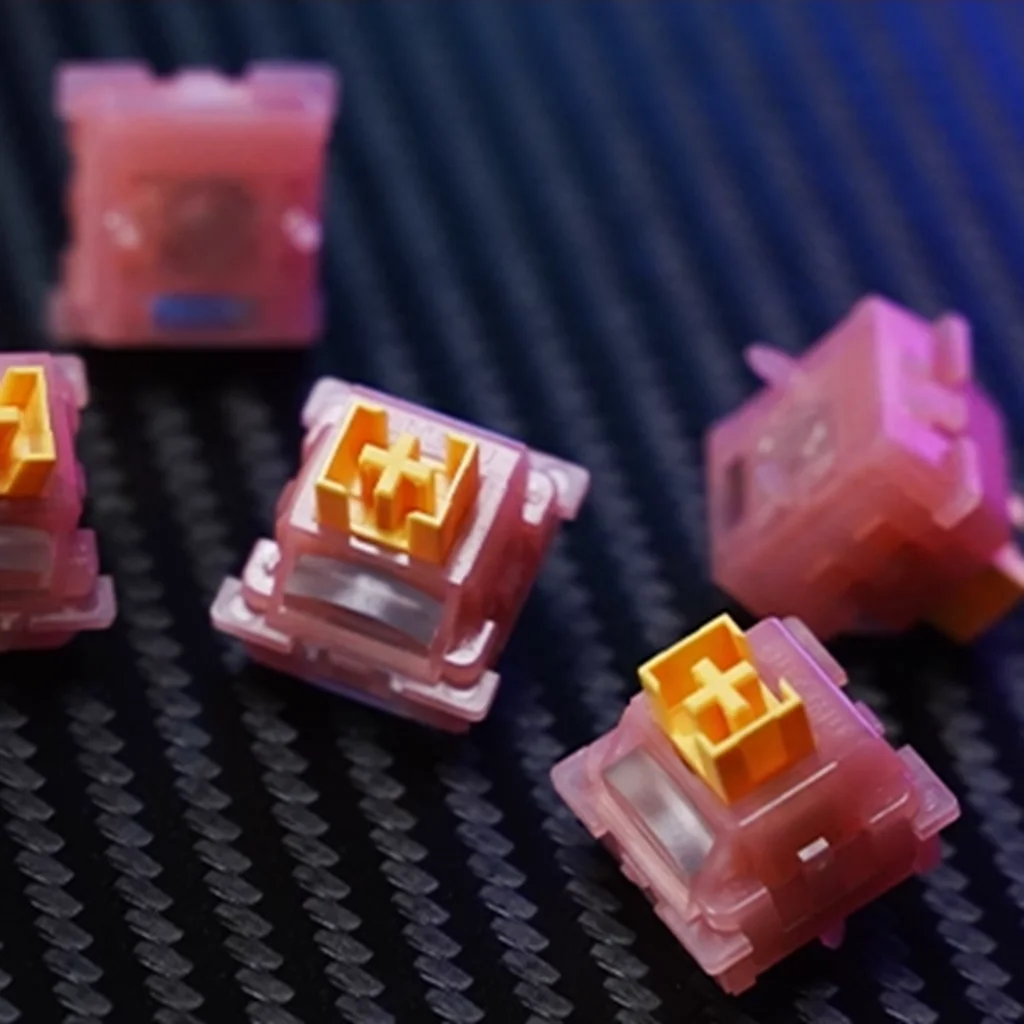 OUTEMU-interruptor magnético silencioso de melocotón, 40g, interruptores magnéticos silenciosos lineales, configuración gratuita, interruptores de teclado para juegos OUTEMU de viaje