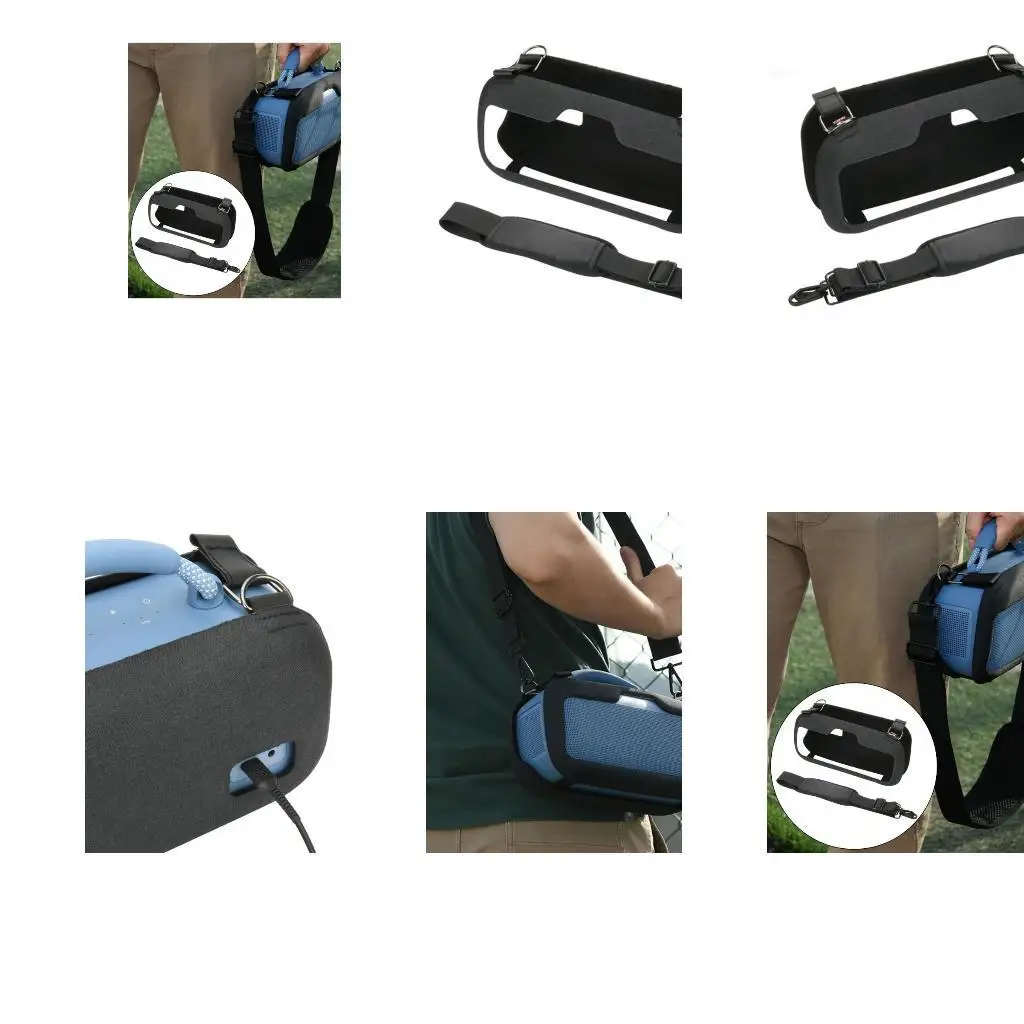 Altavoz R53C Viajes que transportan caja protectora piel para caja sonido inalámbrica Caja transporte con acolchado