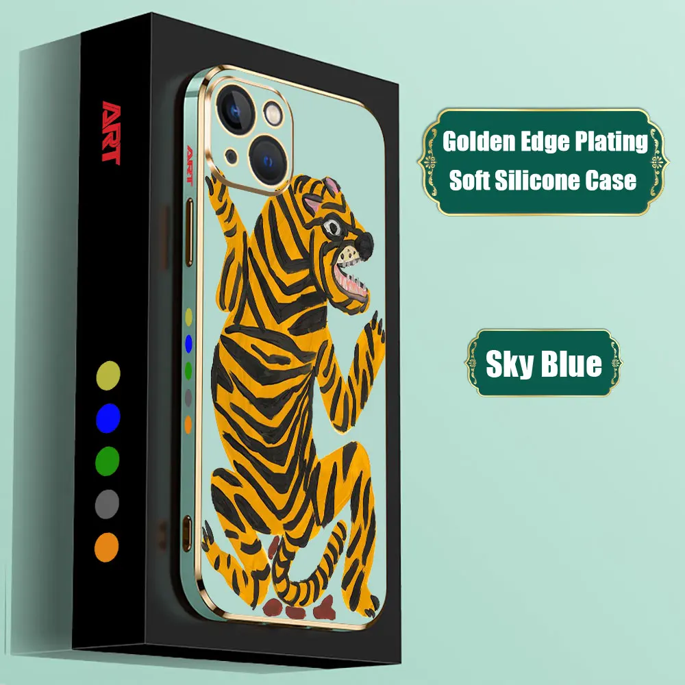 D-davids-shrigley Funda de arte Visual para iPhone 15 14 Pro Max 13 12 Mini 11 7 8 Pro XSMax XR SE, Funda de teléfono chapada de lujo - imagen 4