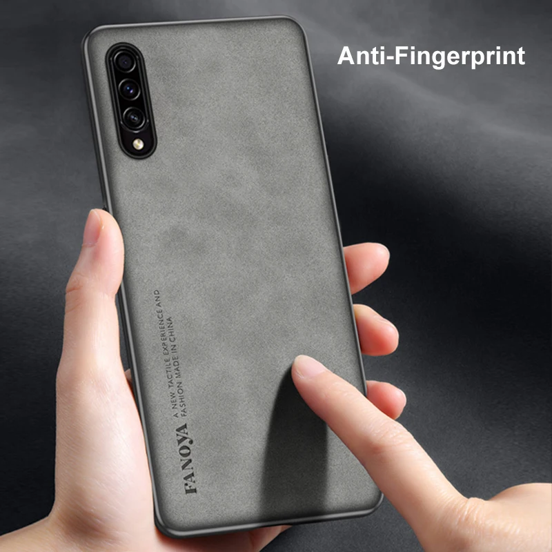 Funda de cuero de lujo para Samsung Galaxy A50 A70 A30S A50S A70S, cubierta trasera de silicona mate a prueba de golpes, protección para teléfono Coque - imagen 5