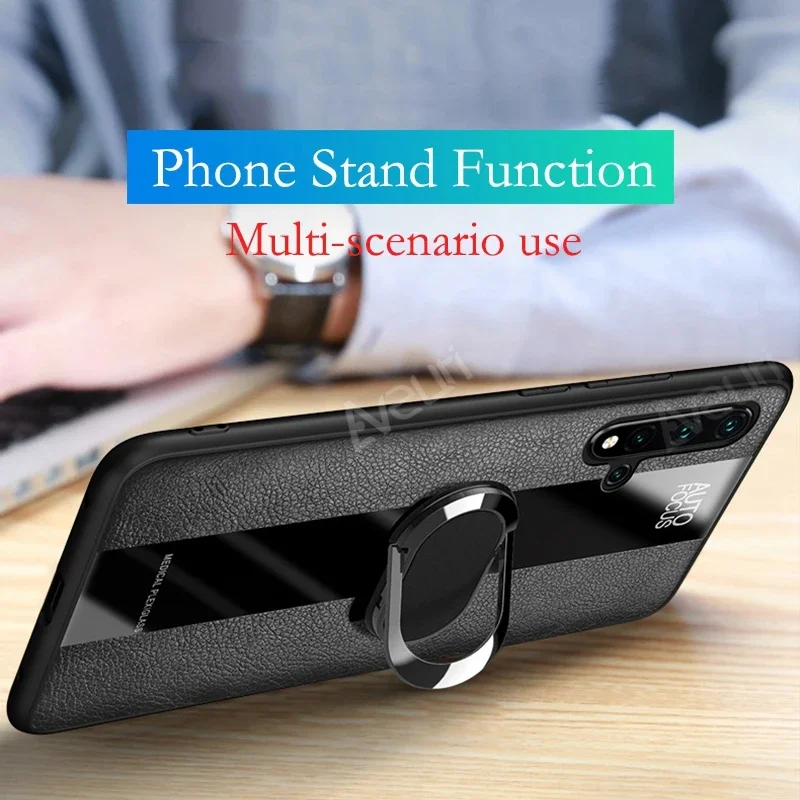 Funda de teléfono de cuero PU de lujo para Huawei Nova 9 SE 10 11 Pro 5T 7i Honor 70 90 50 20 30 Pro Plus 30S, funda con soporte de anillo - imagen 5