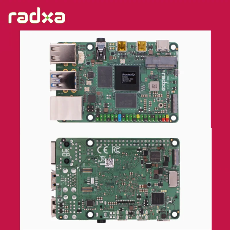 RADXA ROCK 5A RK3588S 4GB/8GB/16GB/32GB RAM + fuente de alimentación + inalámbrico + radiador + módulo eMMC de 16GB + lector de tarjetas - imagen 2