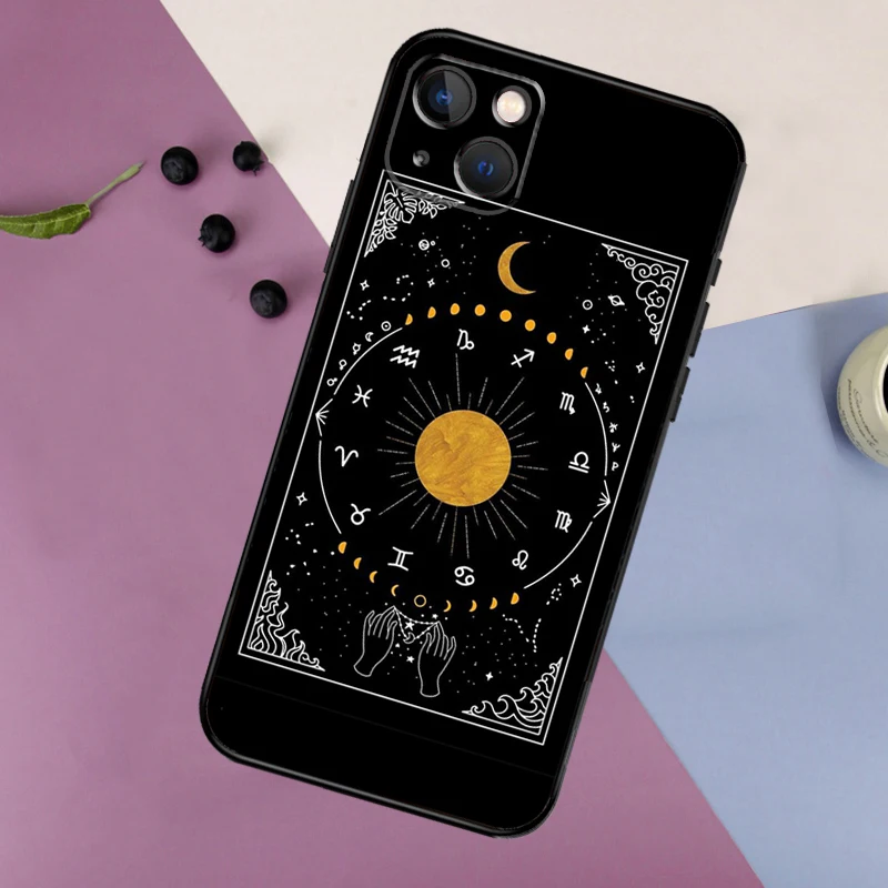Funda de teléfono con diseño de Tarot y Luna de bruja para iPhone 11, 12, 13, 14, 16, 15 Pro Max Mini 7, 8 Plus X XR XS Max, funda de parachoques - imagen 4
