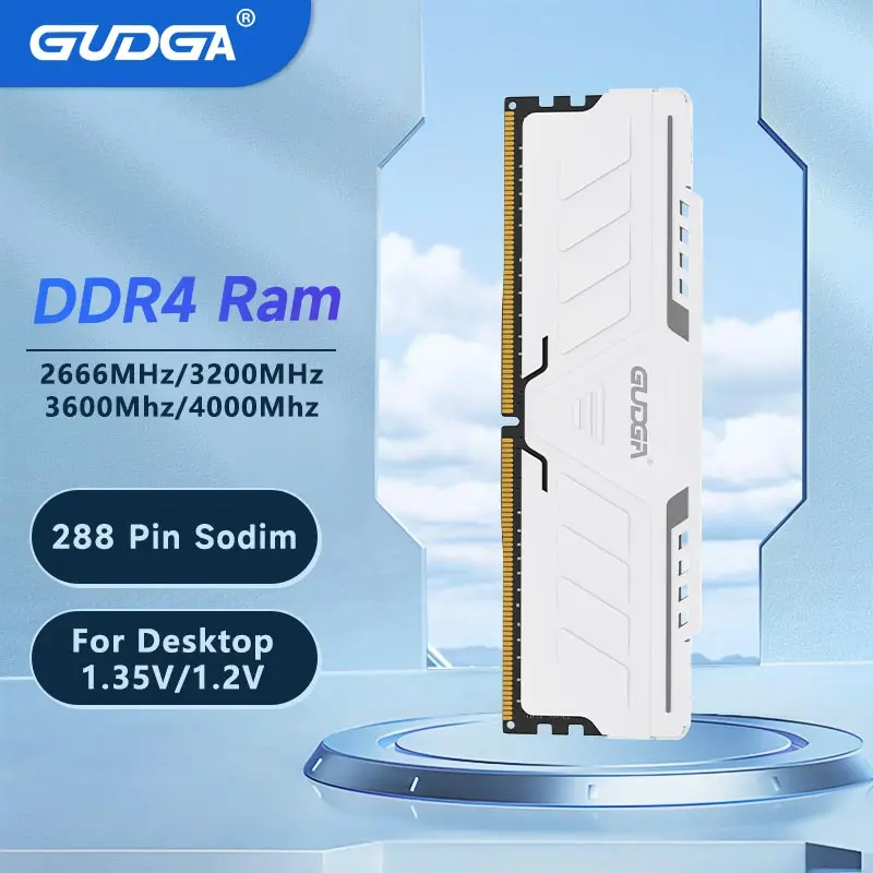 Memoria Ram GUDGA DDR4 8GB/16GB/32GB 2666 3200 3600 4000mhz 1,2 V/1,35 V 288 pines DIMM para computadora de escritorio