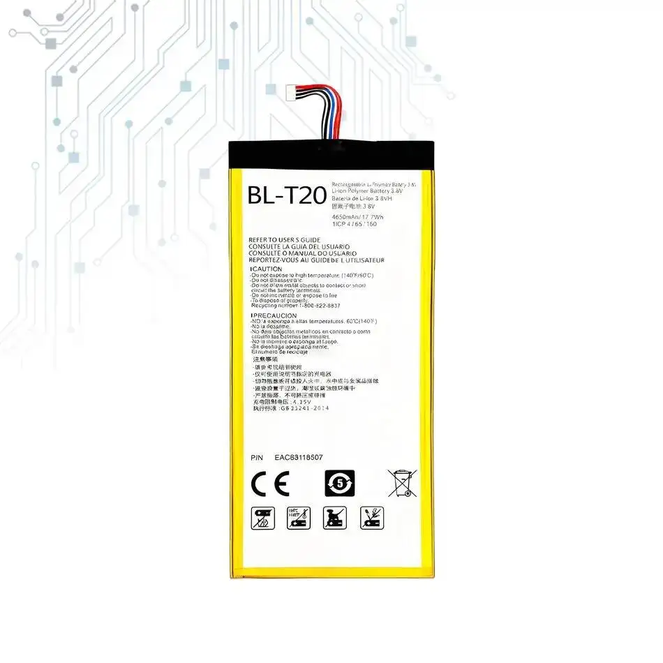 Batería ligera para tableta LG G Pad X 8,0 V521 BL-T20 4650Mah - imagen 2