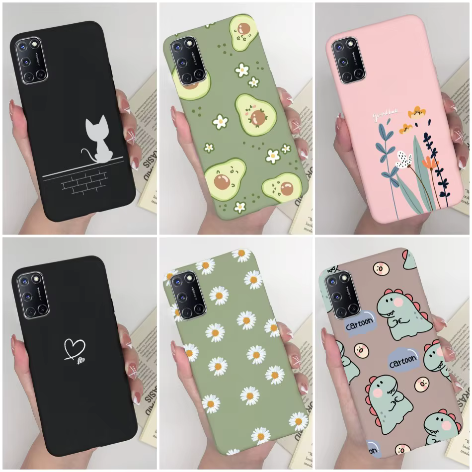 Funda silicona Oppo A52 A72 A92 – Dibujos animados corazón pintado