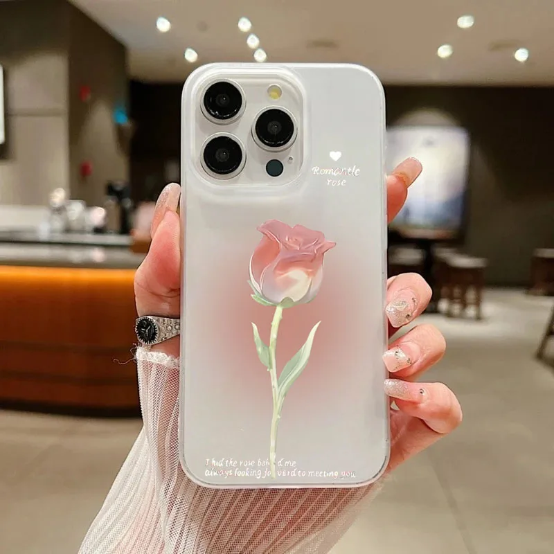 Funda de teléfono Tulip para iPhone 13, 11, 12, 14, 15 16 Pro Max 17 Air XR X XS 7 8 Plus SE2, funda translúcida a prueba de golpes, Fundas de silicona - imagen 3