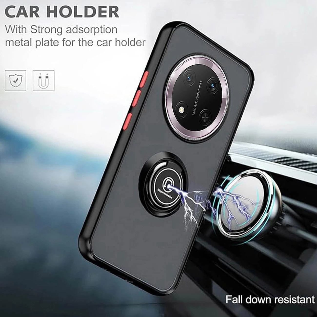 Armadura mate funda para Honor Magic 7 Lite 5G Magic7 Pro X9c cubierta anillo soporte magnético a prueba de golpes Coque Fundas - imagen 3