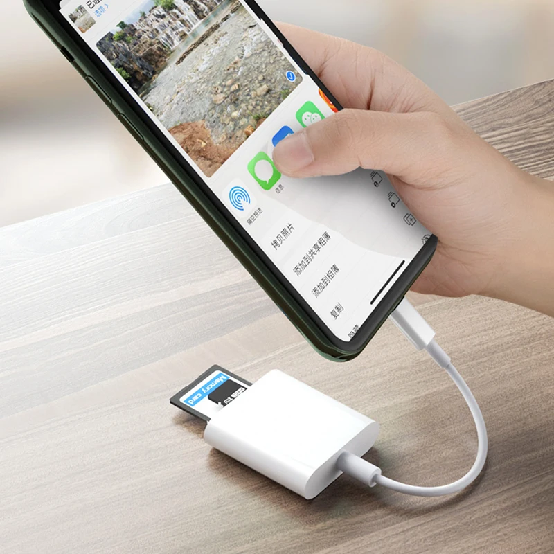 Adaptador de lector de tarjetas de memoria USB tipo C SD TF para Samsung Huawei XiaoMi SD lector de tarjetas TF convertidor de datos para Macbook teléfono portátil - imagen 4