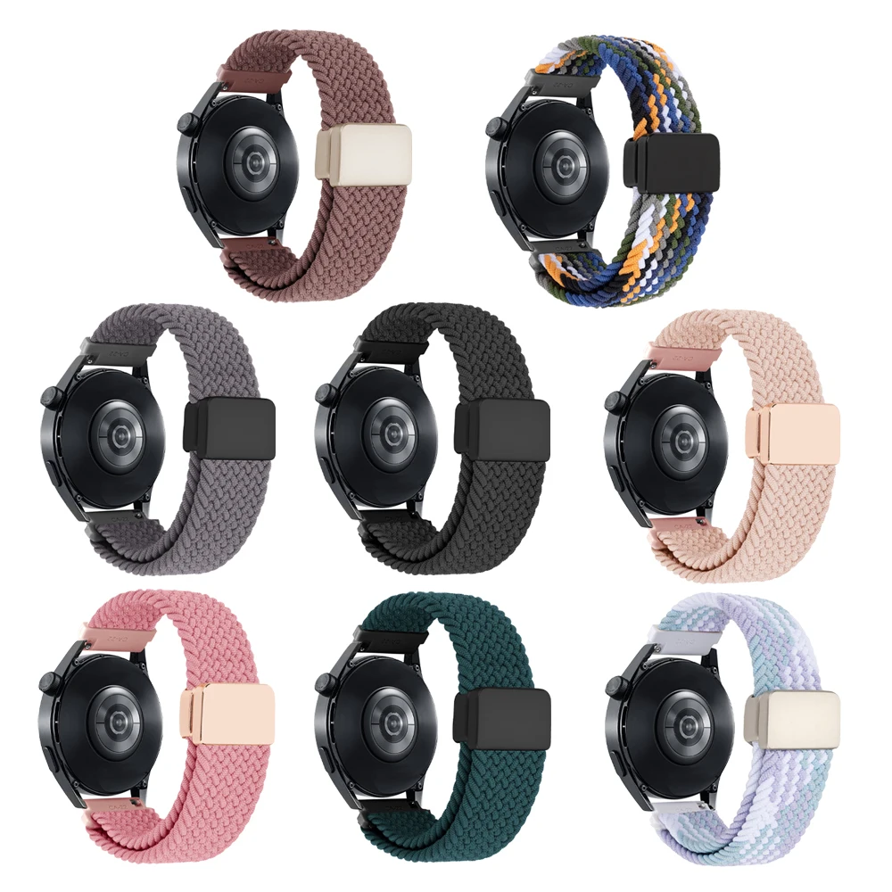 Correa elástica trenzada de nailon de 20mm y 22mm para Huami Amazfit Bip 5/GTR 42mm 47mm banda GTR 4 3 Pro 2e/GTS 4 2 Mini pulsera - imagen 2