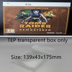 Protector de caja transparente para PS5 Tomb Raider IV-VI, cajas de recogida remasterizadas, almacenamiento TEP, carcasa de juego, estuche de exposición transparente