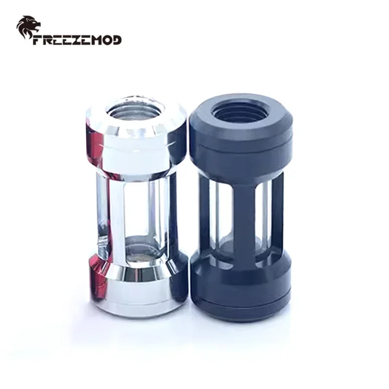FREEZEMOD Full Metal Copper Water Filter, Impurity Removal With Large Visible Area, F-F G1/4''Thread, GLQ-JX2 - imagen 2