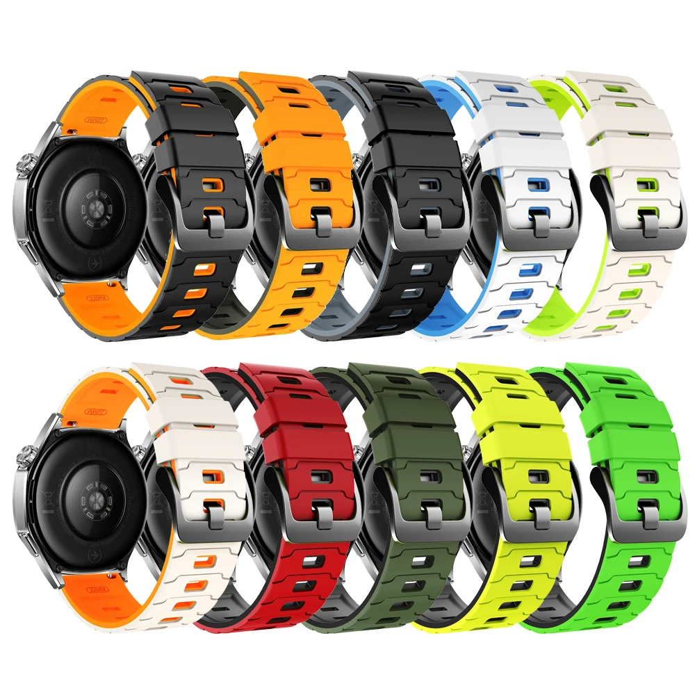 Correa de reloj inteligente deportiva de 22mm para Realme Watch S2 S 3 2 pulsera suave de silicona para Realme Watch 3 2 S Pro correas de reloj ajustables - imagen 3