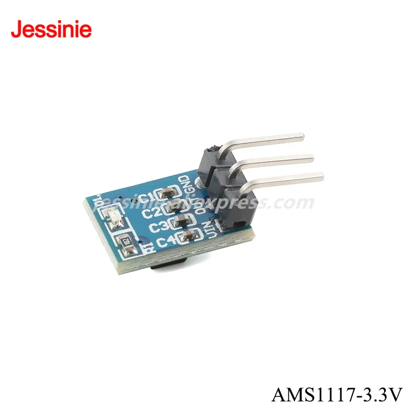 10 uds/1 unidad AMS1117 3,3 V 5V módulo de potencia regulador lineal LDO 800mA enchufe directo 3 pines para Arduino - imagen 2