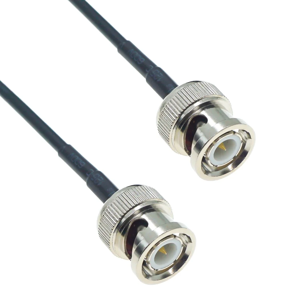 Cable RG174 BNC a BNC macho hembra conector de tuerca conector extensión de ángulo recto RF Coaxial puente Pigtail 1M 5m 10M 15M - imagen 2