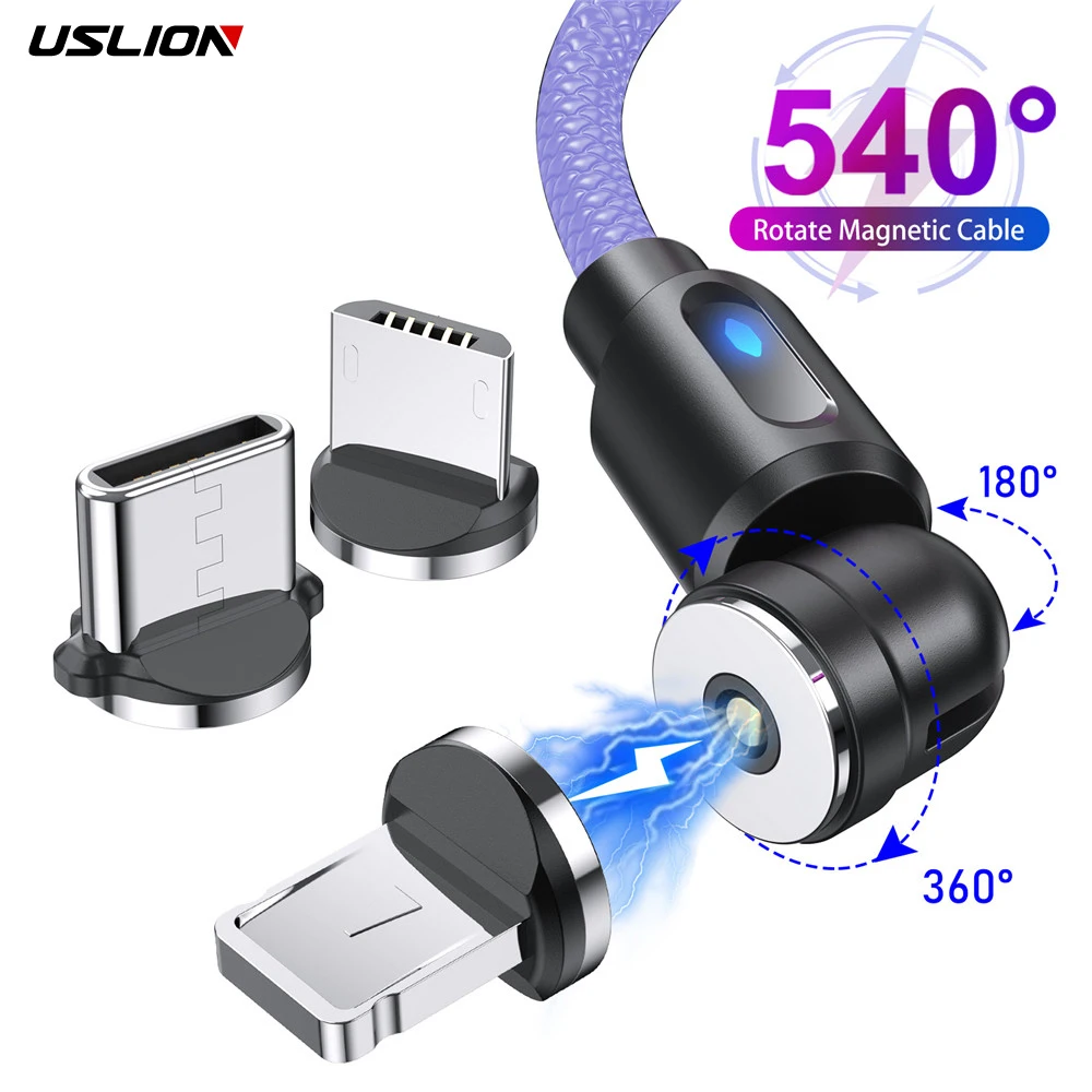 Cable Magnético USLION USB Tipo C Carga Rápida Iphone Xiaomi Micro USB Carga Magnética Teléfono Móvil - Vista principal del producto