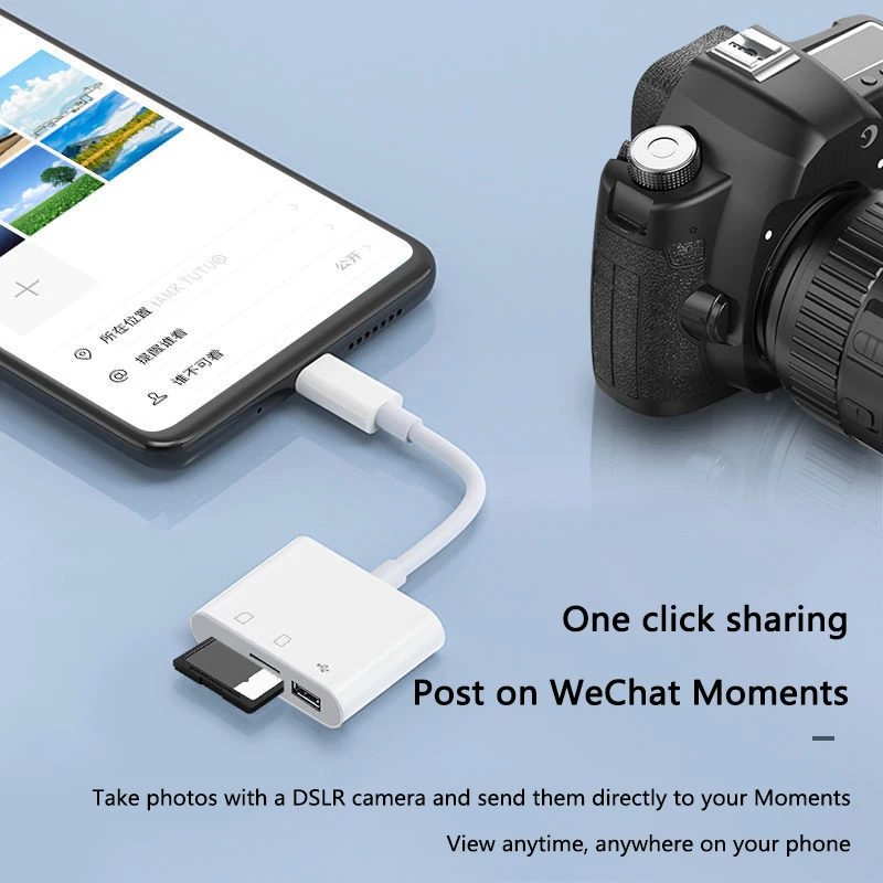 Adaptador tipo C TF CF lector de tarjetas de memoria SD adaptador de tarjeta USB C para Macbook Samsung Huawei Xiaomi OTG escritor Flash compacto - imagen 2