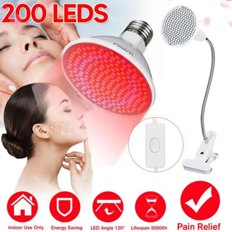Lámpara de luz led antienvejecimiento para crecimiento de plantas, luz de terapia de luz roja profunda, 660nm, infrarrojo cercano, 850nm, para piel de cuerpo completo - imagen 2