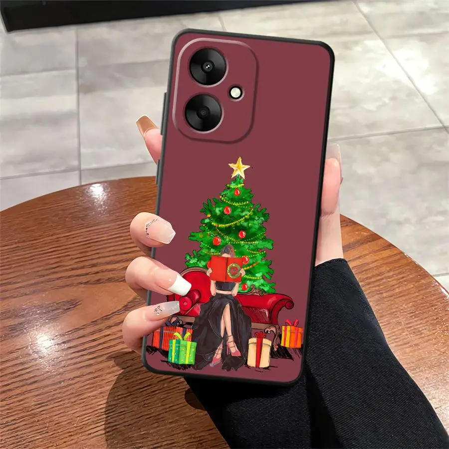 Funda para Xiaomi Redmi A4 A5 A3 13C K40 K80 Pro A1 A2 Plus 14C 9 10 12C funda negra suave para teléfono regalos de Feliz Navidad - imagen 4