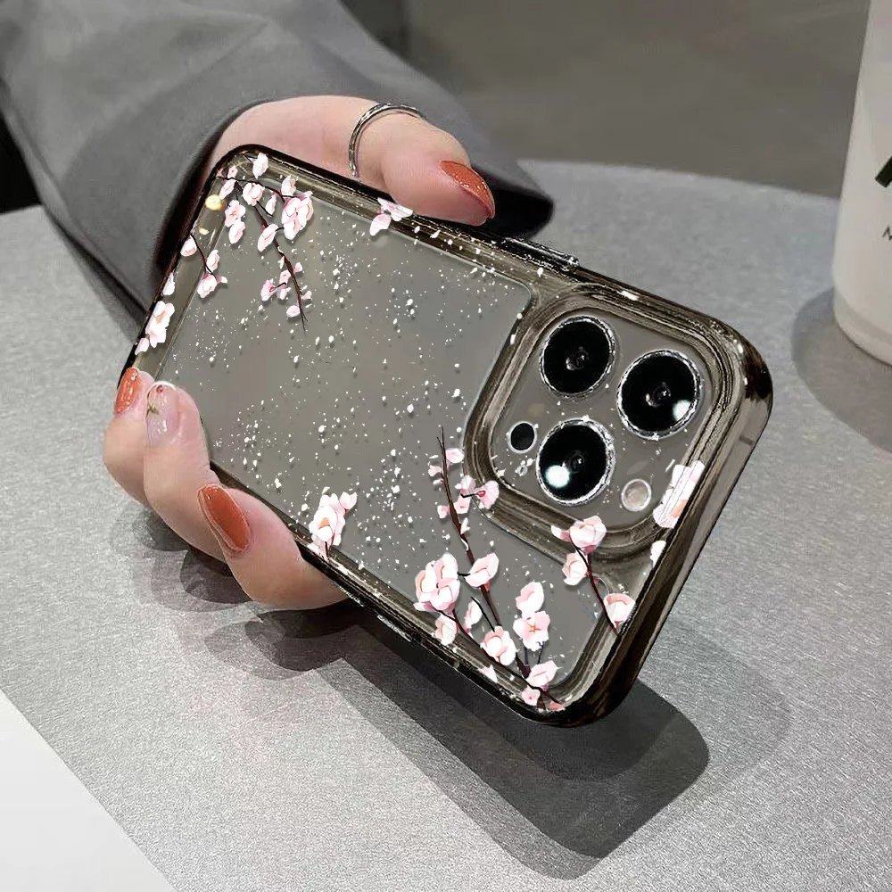 Funda Floral de silicona suave para iPhone, Fundas transparentes para modelos 15 Pro Max, 11, 13, 14, 12, XR, X, XS, 7, 8 Plus, SE 2020, 15 Pro Max, 13Pro Max - imagen 5