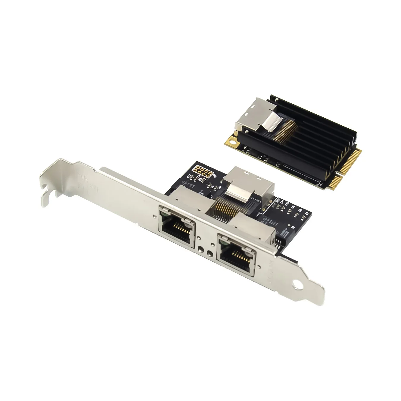Mini tarjeta de red eléctrica PCIE Gigabit Ethernet mini PCIe 2 puertos 1000M RJ45 tarjeta LAN Chipset INTEL 350AM2 - imagen 2