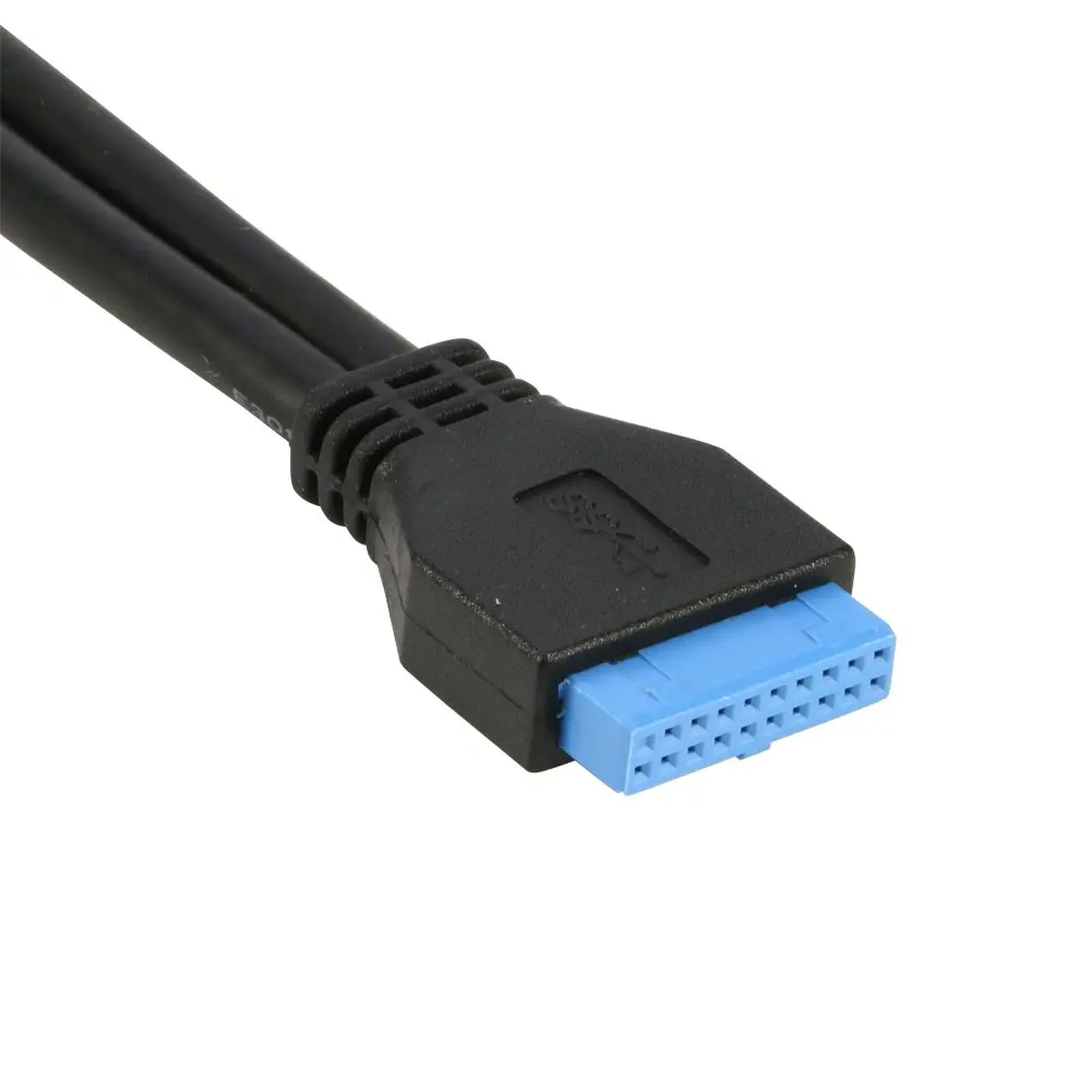 Panel trasero hembra USB 3,0 de 2 puertos a adaptador de Cable conector de cabezal MB de 20 pines con soporte de placa de ranura PCI - imagen 4