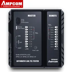 AMPCOM Probador de Cables LAN RJ45 – Herramienta Red RJ11/RJ12