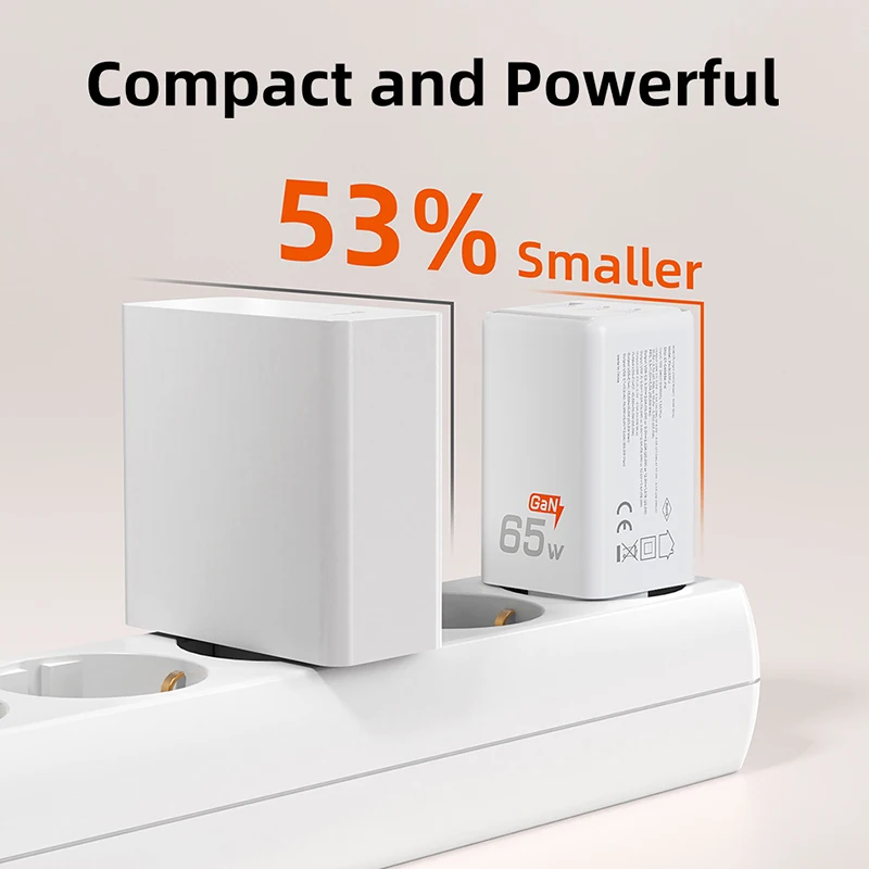 CABLETIME GaN cargador 65W carga rápida 4,0 3,0 USB C PD cargador para Macbook Air iPhone 16 15 14 iPAD Tablet PD cargador rápido - imagen 5