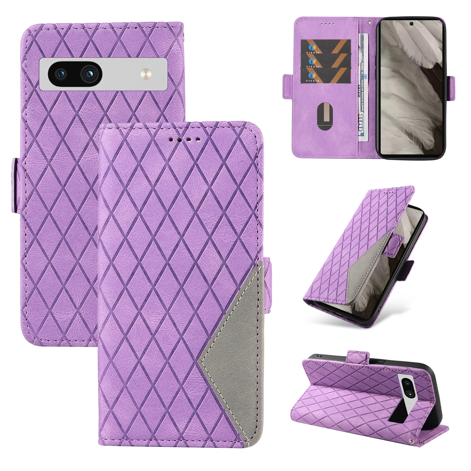 Funda tipo billetera Solt con tarjetas abatibles para Google Pixel 7 7Pro 7A 6A Pixel 6 6 Pro 8 Funda de cuero mate con soporte para libros