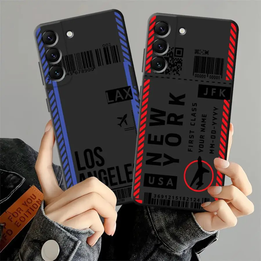 Funda de tarjeta de embarque creativa para Honor Magic5Lite X9a X6 X8 90 200 400 Lite X7 X5b 70 8X funda de teléfono suave negra