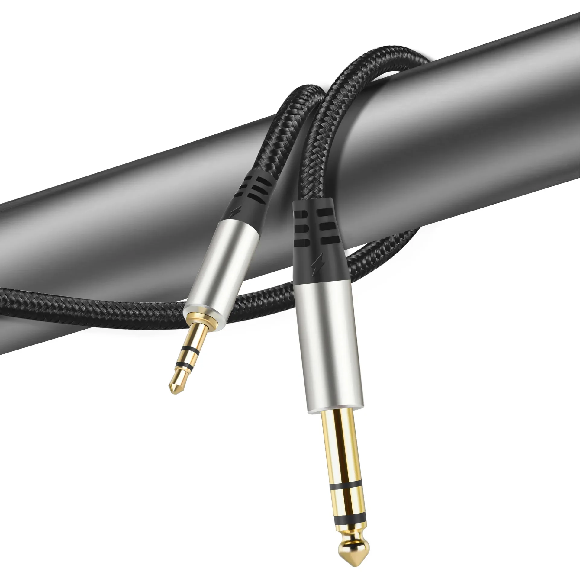 Cable de Audio de 3,5mm a 6,35mm, Cable estéreo de 1/8 macho a 1/4 macho, Cable auxiliar, sonido Hi-Fi, silicona líquida para amplificadores de guitarra y portátil - imagen 3