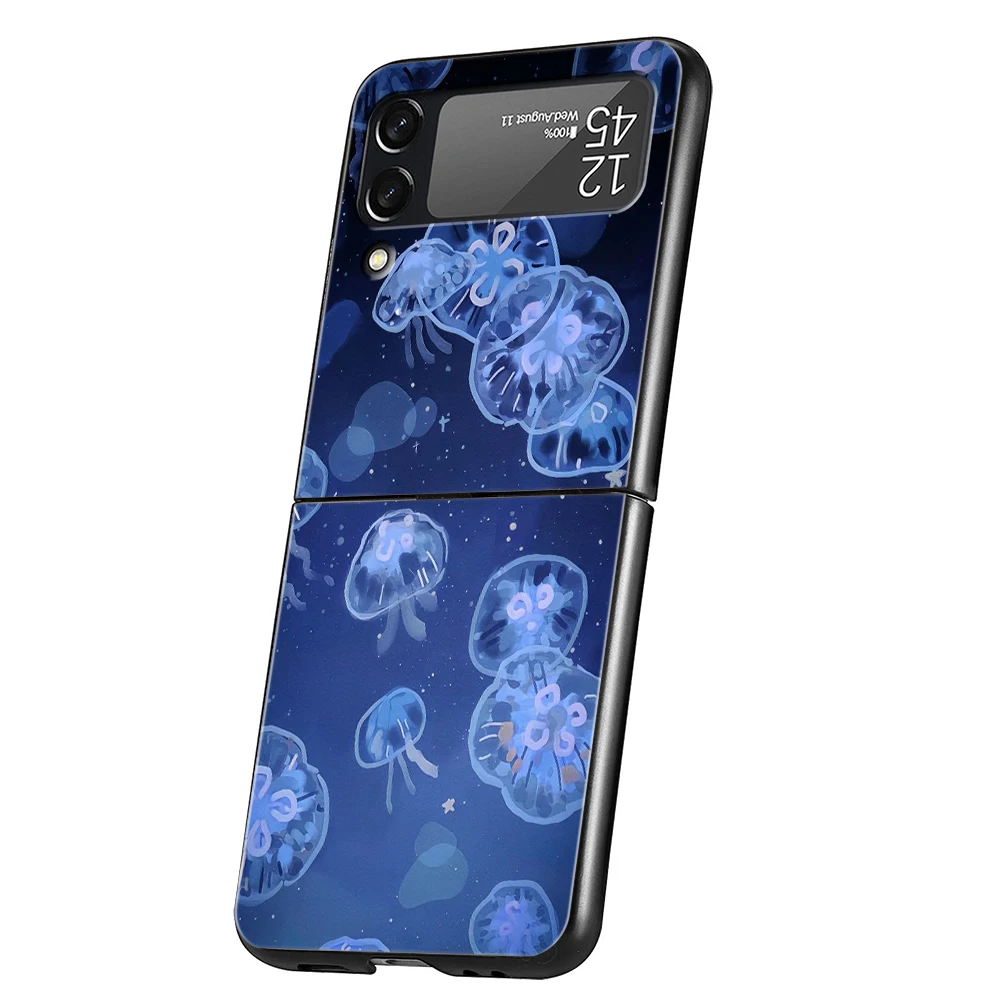 Funda de teléfono de pareja emparejada con ballena delfín para Samsung Galaxy Z Flip 3 4 5 6 7 PC plegable duro para Samsung Z Flip3 Flip4 Flip5 - imagen 5