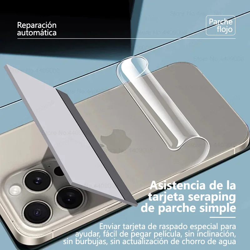 4 Uds película trasera de hidrogel para Apple iPhone 16 15 13 12 14 Pro Max Plus Mini 6 7 8 XR XS SE Protector de pantalla cubierta completa sin vidrio - imagen 4