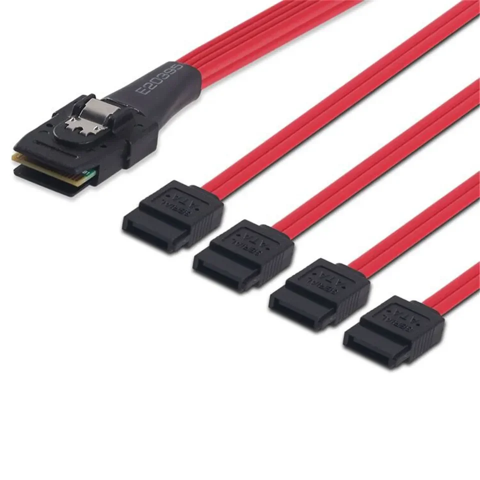Cable SAS SATA mini-sas SFF-8087 a 4 SATA, Cable Mini SAS 4i SFF8087 36P a 4 SATA 7P, Cable 12 1/0 Gbps, 5M, datos de disco duro