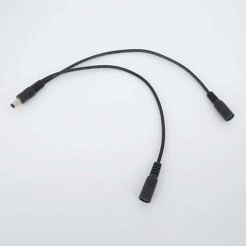 Cable divisor de fuente de alimentación DC, adaptador de 12v, 2A, 2 vías, 1 macho, 2 hembra, Conector de extensión de enchufe para CCTV, 5,5mm x 2,1mm - imagen 3