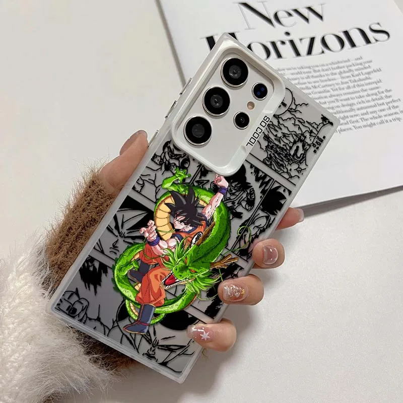 Funda artística d-dragon ball Son Goku para Samsung Galaxy S25 S24 S23 S22 S21 Ultra Plus, funda plateada colorida para teléfono - imagen 3