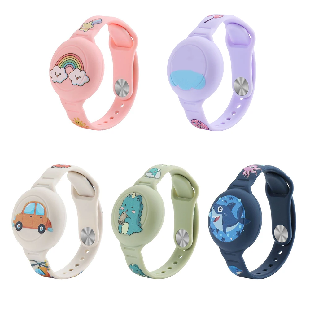 Pulsera de dibujos animados impermeable, soporte ligero para rastreador GPS para niños pequeños, para Apple Airtag - imagen 4