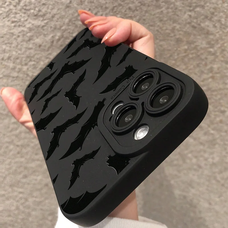 Con funda de teléfono de silicona con estampado de murciélago para Xiaomi Redmi Note 14 13 12 Pro Plus 12S 11S 10S 11 10 Redmi 12 13 12C 13C 14C funda suave - imagen 3