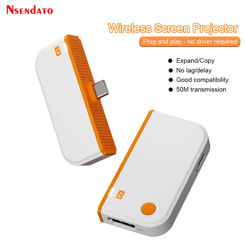 Extensor HDMI inalámbrico de 1080P y 50M, transmisor receptor de vídeo HDMI USB C, pantalla Wifi, adaptador Dongle de TV para PC, TV y portátil - imagen 2