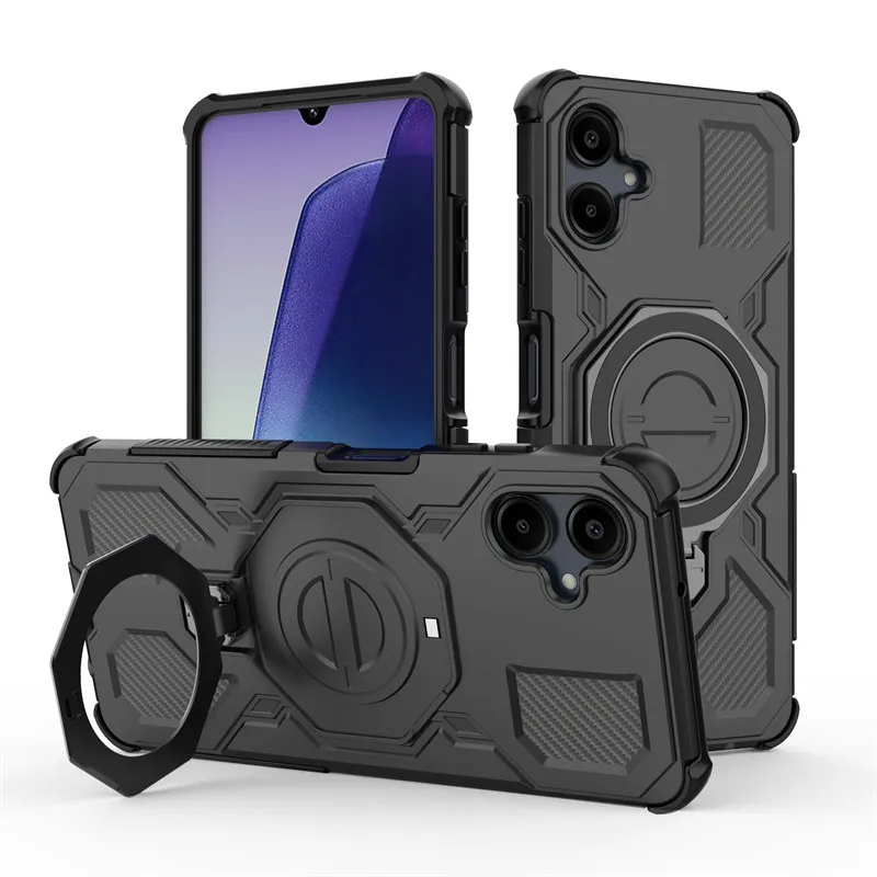 Para Samsung Galaxy A06 funda Samsung A06 funda con soporte magnético inalámbrico carga parachoques fundas protectoras de teléfono para Samsung A06 - imagen 2