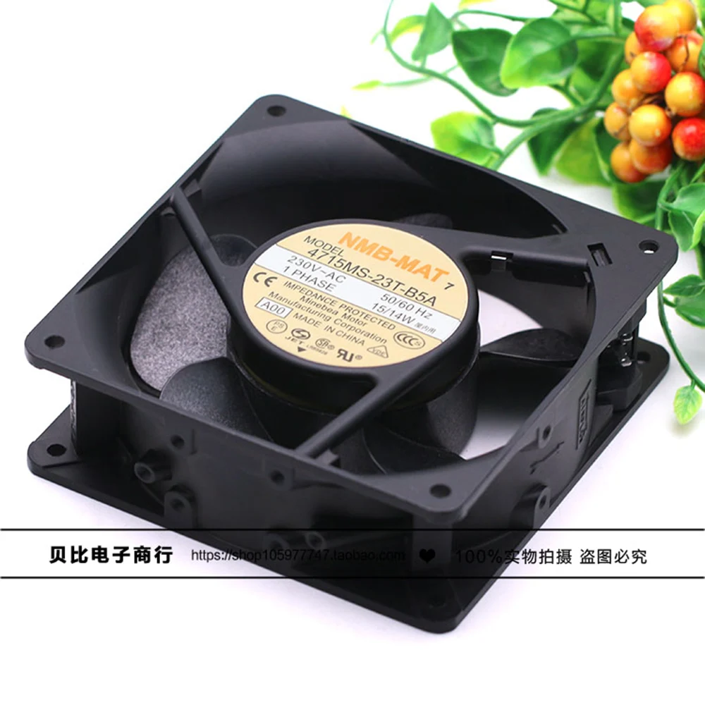 Para NMB-MAT Minebea 4715MS-23T-B5A-D00 120x120x38mm 230V 0.12A 88.25CFM ventilador de refrigeración de CA - imagen 3